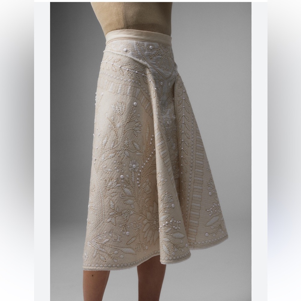 New! Zara Atelier limited edition medium beaded cape skirt. - Picture 7 of 16